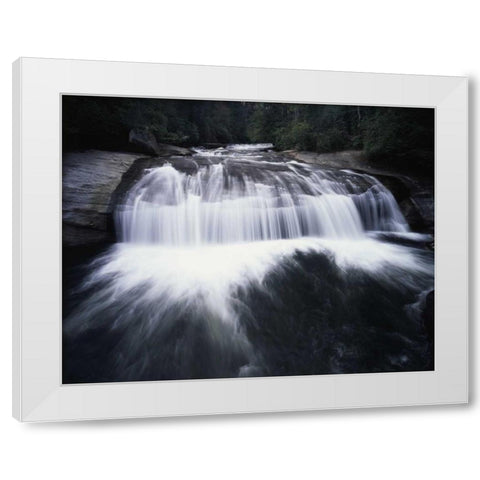 North Carolina, Turtleback Falls in Nantahala NF White Modern Wood Framed Art Print by Talbot Frank, Christopher