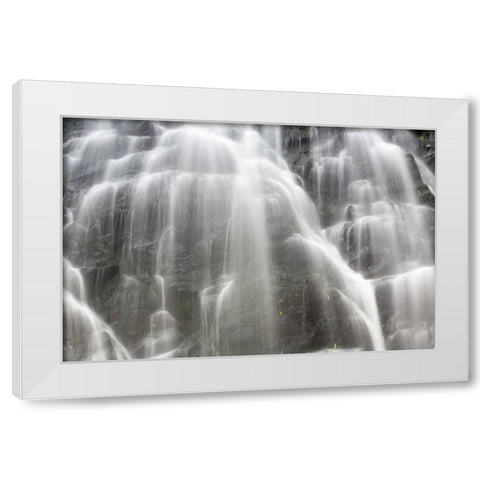 North Carolina, Blue Ridge Crabtree Falls White Modern Wood Framed Art Print by Paulson, Don