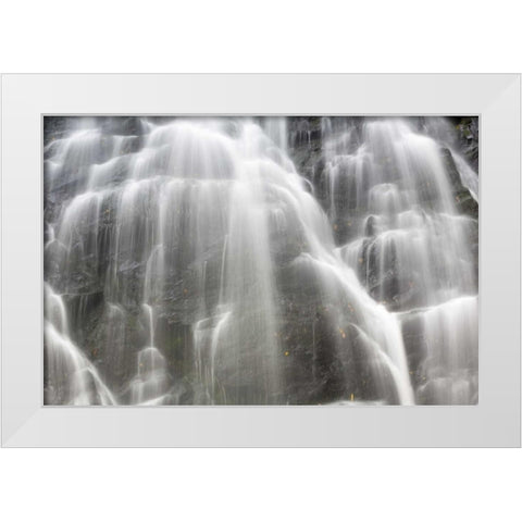 North Carolina, Blue Ridge Crabtree Falls White Modern Wood Framed Art Print by Paulson, Don