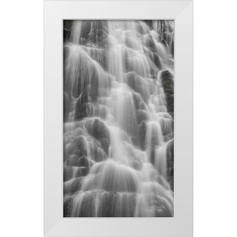 North Carolina, Blue Ridge Crabtree Falls White Modern Wood Framed Art Print by Paulson, Don