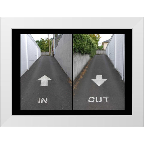 OR, Portland Alley directional arrows White Modern Wood Framed Art Print by Terrill, Steve
