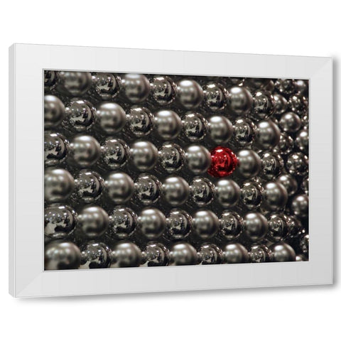 OR, Portland Silver glass Christmas ornaments White Modern Wood Framed Art Print by Terrill, Steve