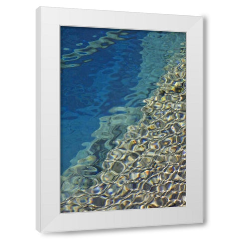 OR Reflection patterns on  Little Crater Lake White Modern Wood Framed Art Print by Paulson, Don