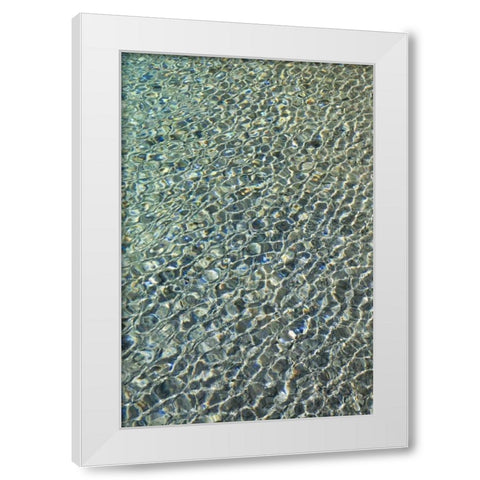 OR Reflection patterns on  Little Crater Lake White Modern Wood Framed Art Print by Paulson, Don