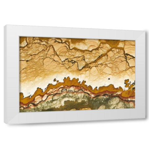Oregon, Rocky Butte Picture jasper stone White Modern Wood Framed Art Print by Kirkland, Dennis