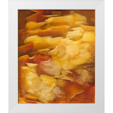 USA, Oregon Close-up of red flake agate stone White Modern Wood Framed Art Print by Kirkland, Dennis