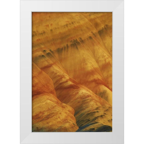 Oregon, John Day Fossil Beds NM Painted Hills White Modern Wood Framed Art Print by Terrill, Steve