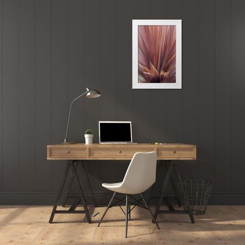 USA, Oregon, Portland Abstract of red flax plant White Modern Wood Framed Art Print by Terrill, Steve