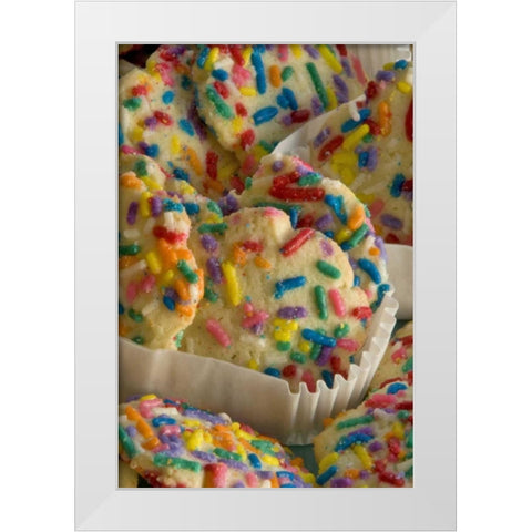 Oregon, Portland Sugar cookies with sprinkles White Modern Wood Framed Art Print by Terrill, Steve