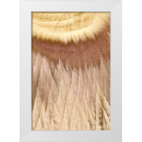OR, Devils Punchbowl Patterns in beach sand White Modern Wood Framed Art Print by Paulson, Don