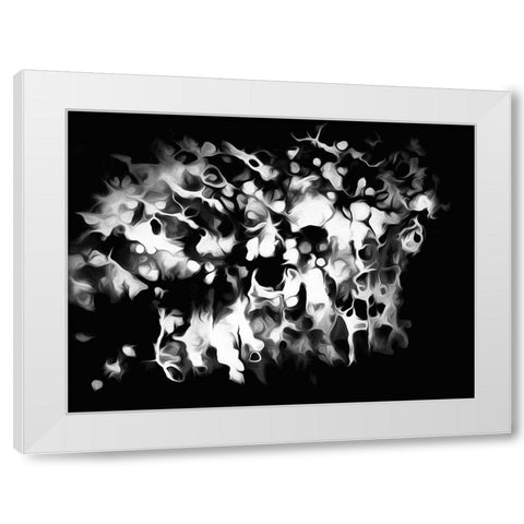 Oregon Abstract of black and white photograph White Modern Wood Framed Art Print by Jaynes Gallery