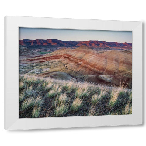 Painted Hills at John Day Fossil Beds National Monument-Oregon White Modern Wood Framed Art Print by Garber, Howie