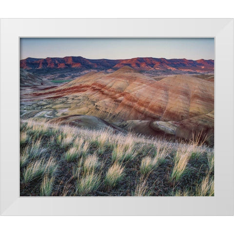Painted Hills at John Day Fossil Beds National Monument-Oregon White Modern Wood Framed Art Print by Garber, Howie