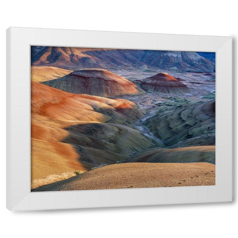 Painted Hills at John Day Fossil Beds National Monument-Oregon White Modern Wood Framed Art Print by Garber, Howie