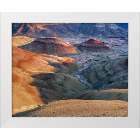 Painted Hills at John Day Fossil Beds National Monument-Oregon White Modern Wood Framed Art Print by Garber, Howie