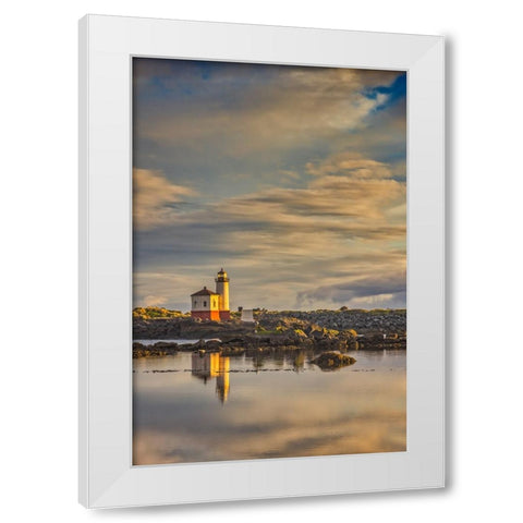 Coquille River Lighthouse-Bandon-Oregon White Modern Wood Framed Art Print by Ford, John