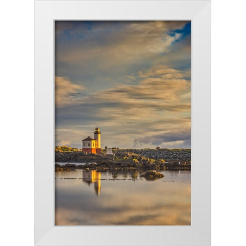 Coquille River Lighthouse-Bandon-Oregon White Modern Wood Framed Art Print by Ford, John