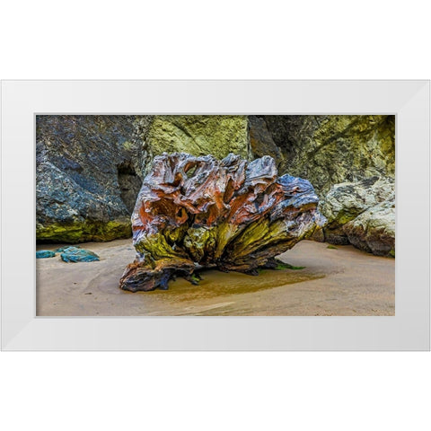 USA-Oregon-Bandon-Beach White Modern Wood Framed Art Print by Restuccia, Joe III