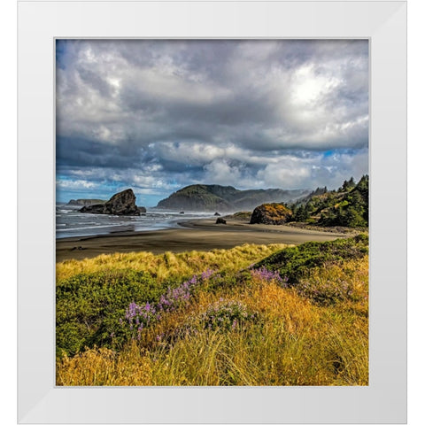 USA-Oregon-Cape Sebastian White Modern Wood Framed Art Print by Restuccia, Joe III