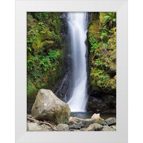 OR-Columbia River Gorge National Scenic Area-Hole in the Wall Falls White Modern Wood Framed Art Print by Wild, Jamie and Judy
