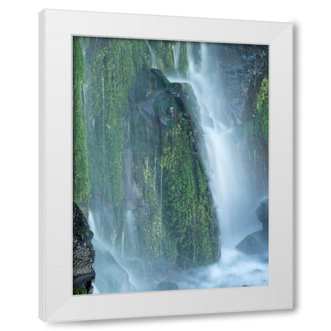 Oregon-Columbia River Gorge National Scenic Area-Lancaster Falls White Modern Wood Framed Art Print by Wild, Jamie and Judy