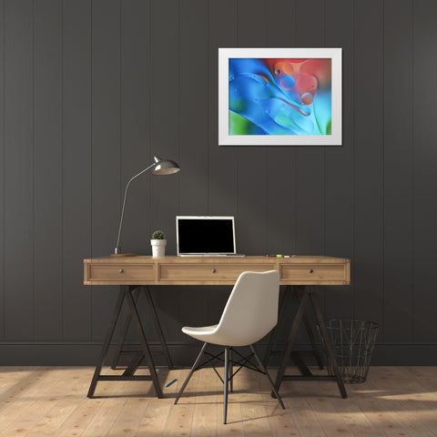 USA, Pennsylvania, Erie Oil abstract White Modern Wood Framed Art Print by Anon, Ellen