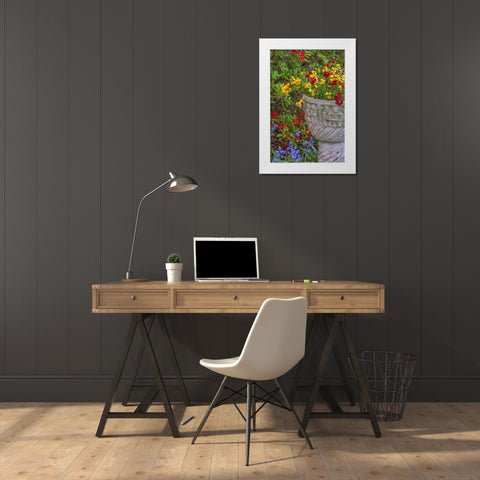 USA, Pennsylvania Flower scenic White Modern Wood Framed Art Print by OBrien, Jay