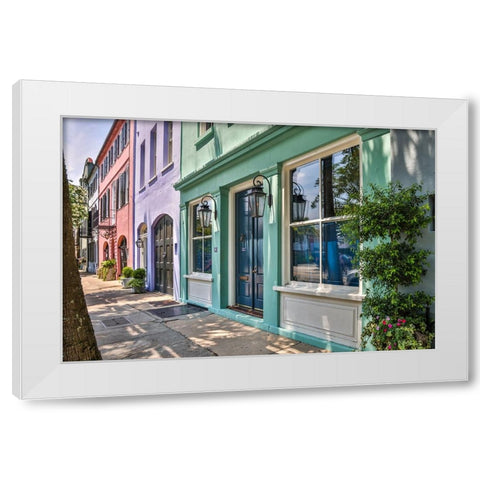 Usa-South Carolina-Charleston White Modern Wood Framed Art Print by Looney, Hollice