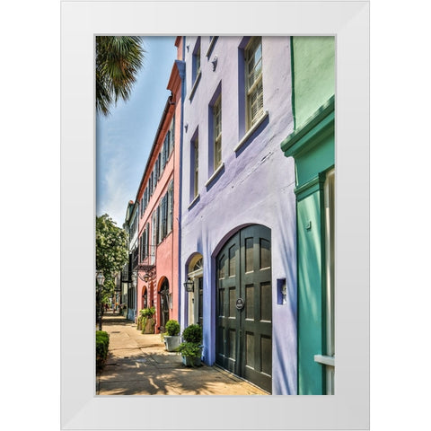 Usa-South Carolina-Charleston White Modern Wood Framed Art Print by Looney, Hollice