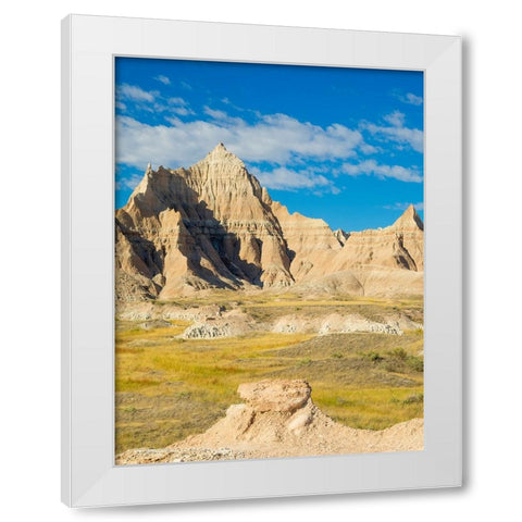 South Dakota- Badlands National Park. Badlands rock formations White Modern Wood Framed Art Print by Wild, Jamie and Judy