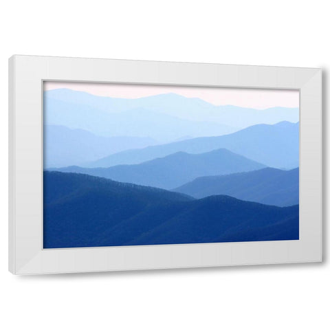 View of Smoky Mountain Range from Clingmans Dome White Modern Wood Framed Art Print by Miller, Anna