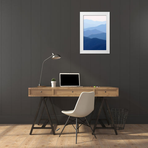 View of Smoky Mountain Range from Clingmans Dome White Modern Wood Framed Art Print by Miller, Anna