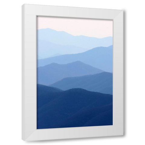 View of Smoky Mountain Range from Clingmans Dome White Modern Wood Framed Art Print by Miller, Anna