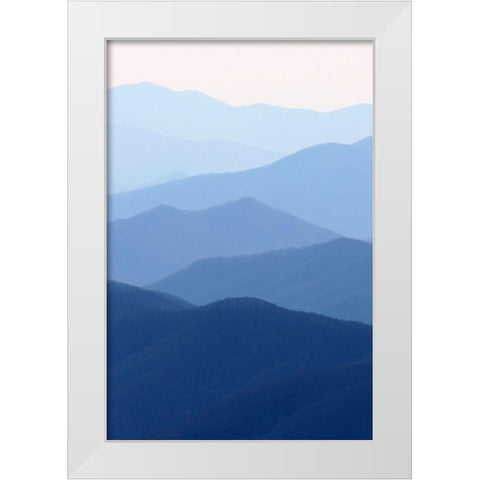 View of Smoky Mountain Range from Clingmans Dome White Modern Wood Framed Art Print by Miller, Anna