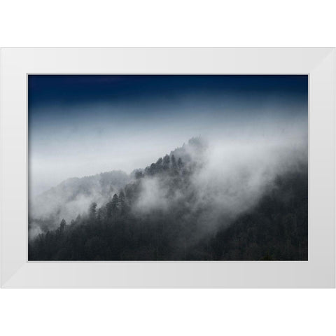 Mountain Clouds at Newfound Gap-Smoky Mountains National Park-Tennessee-USA White Modern Wood Framed Art Print by Miller, Anna