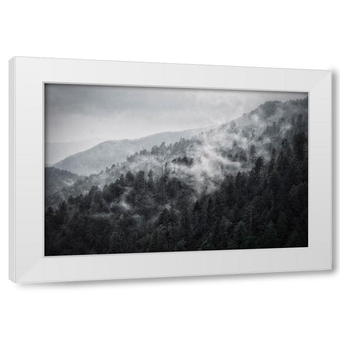 Mountain Clouds at Newfound Gap-Smoky Mountains National Park-Tennessee-USA White Modern Wood Framed Art Print by Miller, Anna