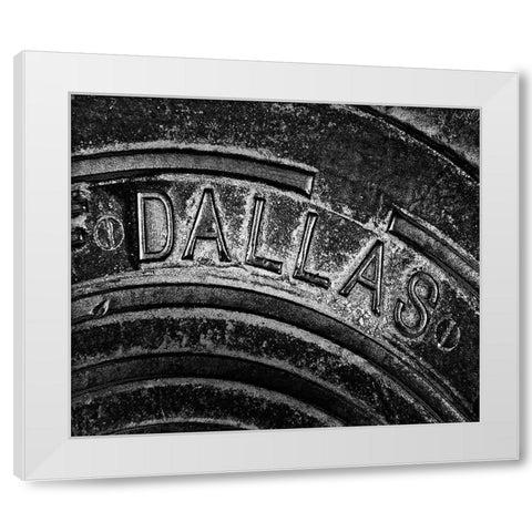 Dallas Texas manhole cover White Modern Wood Framed Art Print by SMO