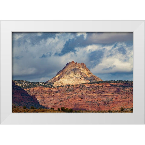 USA-Utah Mollies Nipple from US Hwy 89 White Modern Wood Framed Art Print by Friel, Bernard