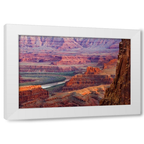 UT, Dead Horse Point View of the Colorado River White Modern Wood Framed Art Print by Paulson, Don