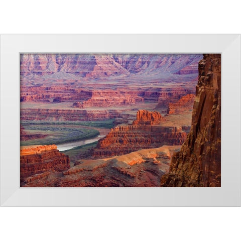 UT, Dead Horse Point View of the Colorado River White Modern Wood Framed Art Print by Paulson, Don