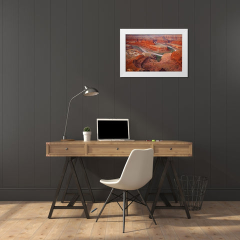 UT, Dead Horse Point SP Gooseneck section White Modern Wood Framed Art Print by Paulson, Don