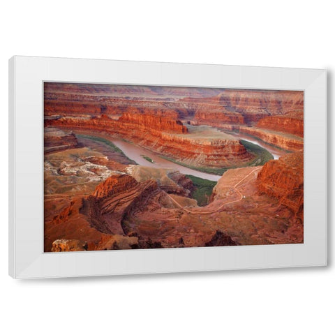 UT, Dead Horse Point SP Gooseneck section White Modern Wood Framed Art Print by Paulson, Don