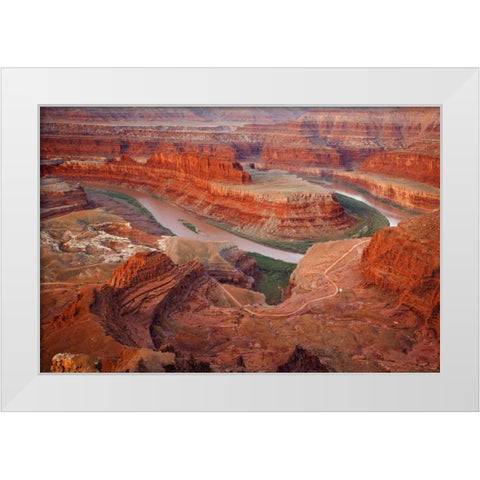 UT, Dead Horse Point SP Gooseneck section White Modern Wood Framed Art Print by Paulson, Don