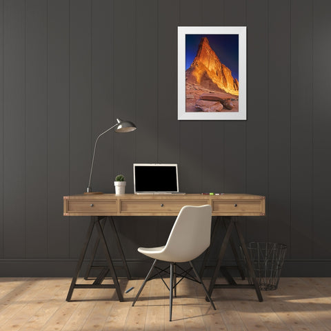 UT, Arches NP Tower of Babel rock formation White Modern Wood Framed Art Print by Welling, Dave