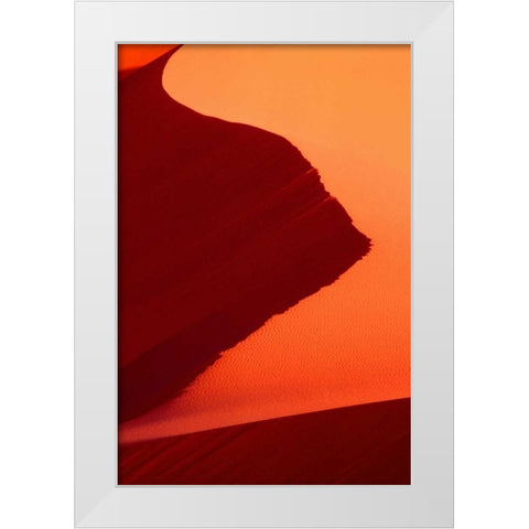 UT, Coral Pink Sand Dunes SP Abstract patterns White Modern Wood Framed Art Print by Welling, Dave