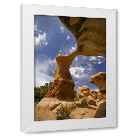 UT, Escalante Grand Staircase NM, Devils Garden White Modern Wood Framed Art Print by Paulson, Don