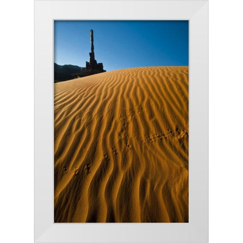 Utah, Monument Valley Totem Pole formations White Modern Wood Framed Art Print by Rotenberg, Nancy