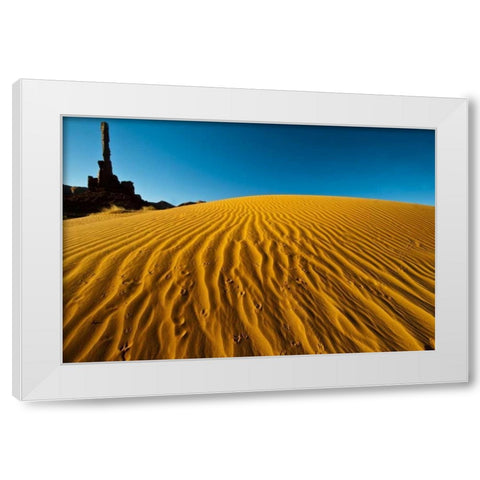 Utah, Monument Valley Totem Pole formations White Modern Wood Framed Art Print by Rotenberg, Nancy