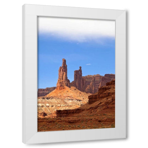 USA, Utah, Moab, Canyonlands NP, White Rim Trail White Modern Wood Framed Art Print by Lord, Fred
