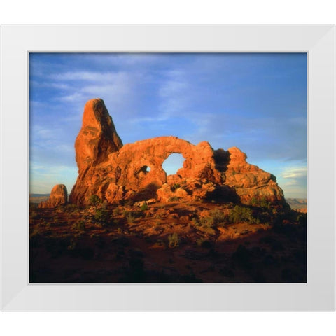 USA, Utah, Arches NP Arches at sunset White Modern Wood Framed Art Print by Talbot Frank, Christopher